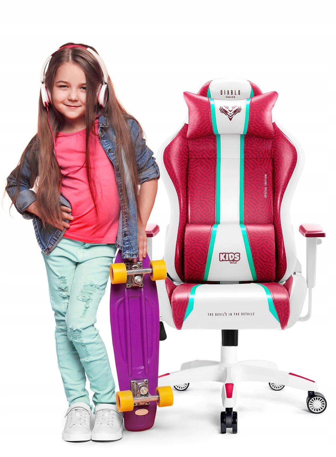 Diablo Chairs X-One 2.0 dětská velikost pro děti do 160kg Eco kůže