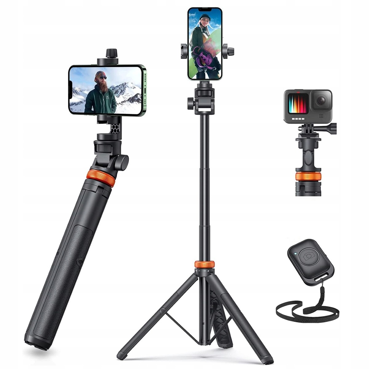 Selfie tyč Stativ Tripod Selfie tyč Bluetooth dálkové ovládání