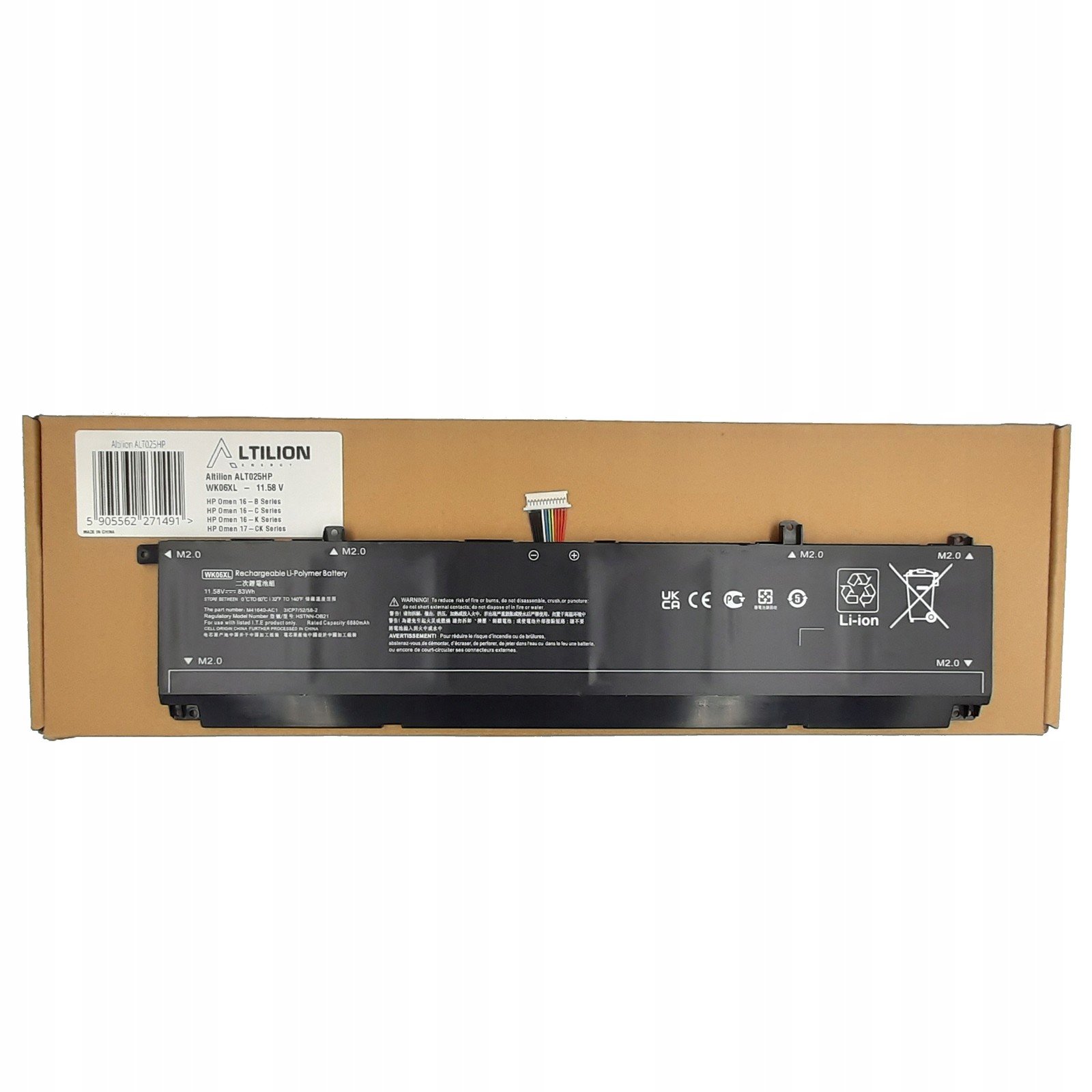 Baterie WK06XL Slezák-OB21 pro Hp Omen 16-B 16-C 16-K 17-CK Series 11.58V