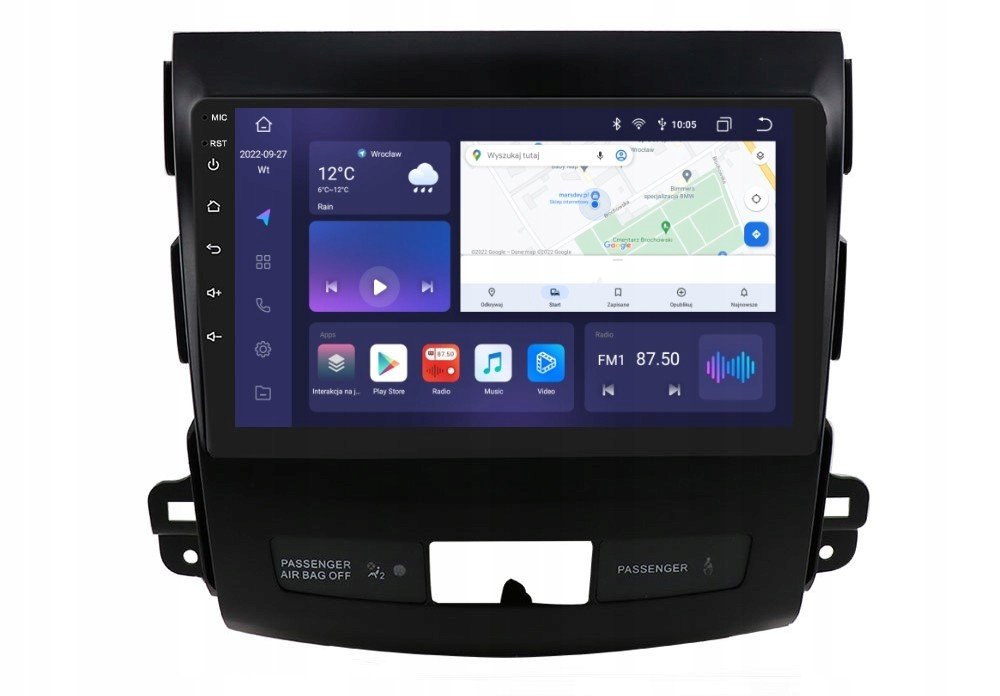 Rádio 2DIN Android Mitsubishi Outlander 2 II 3/32 Gb Dsp Carplay