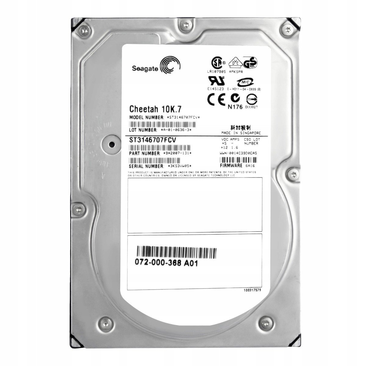 Seagate Cheetah 10K.7 146GB 10K Fc 3.5'' ST3146707FCV