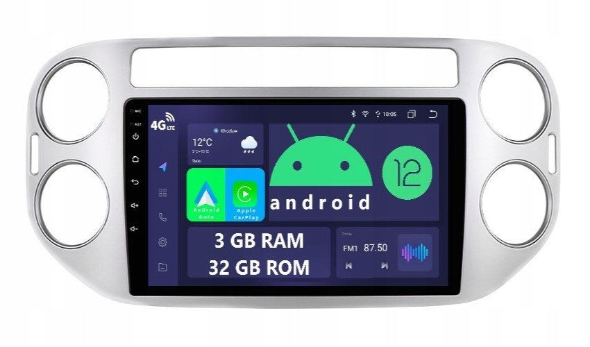 Rádio 2DIN Navigace Android Vw Tiguan 1 A Dsp Carplay 3/32 Gb Lte