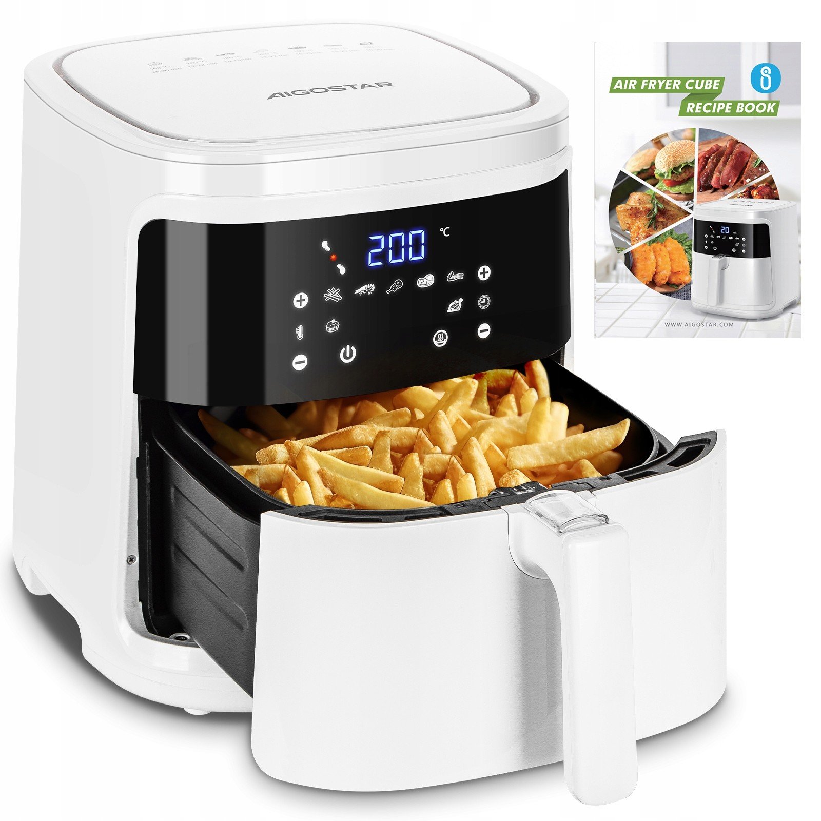 Fritéza air fryer Aigostar White Cube 1900 W