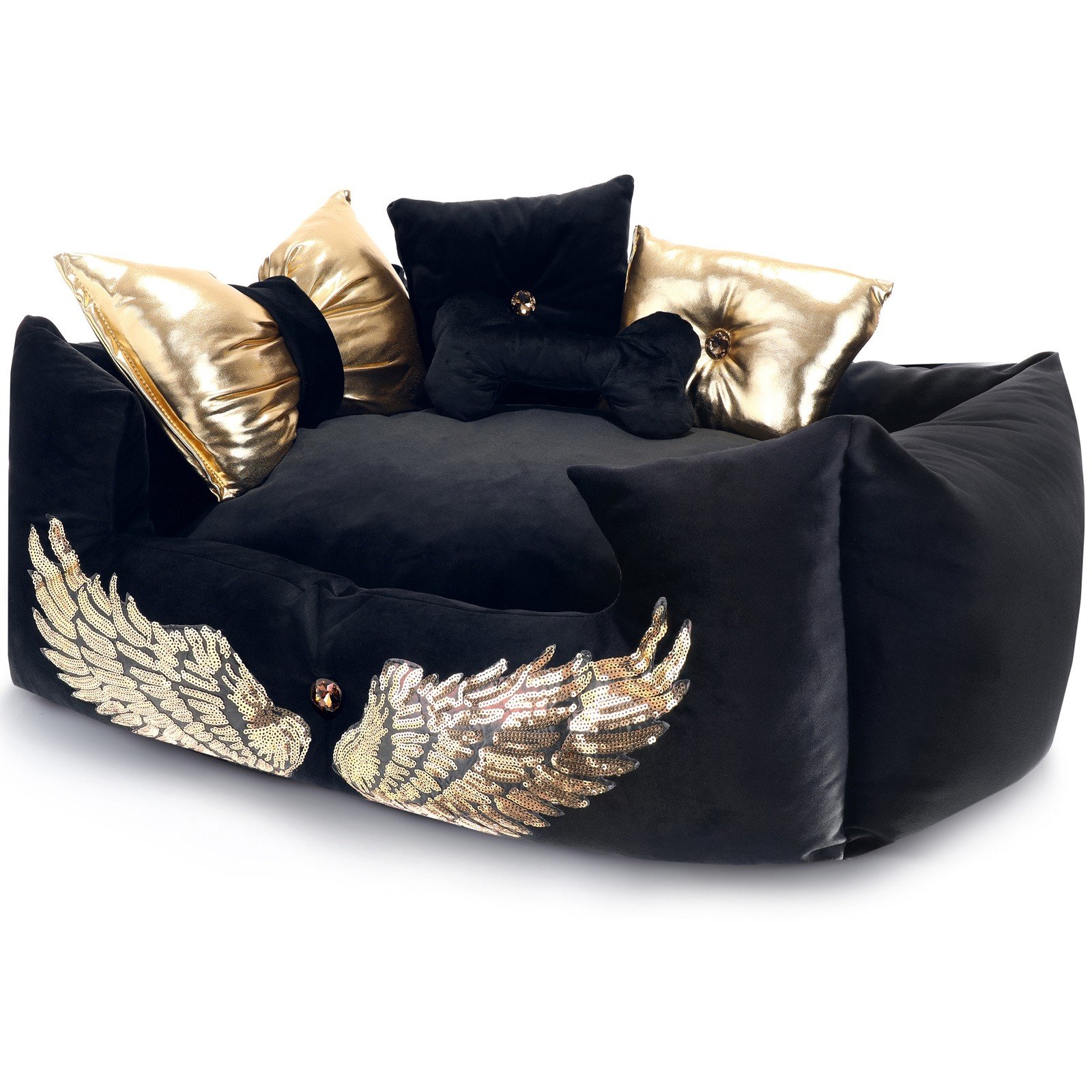 pelíšek Pro Malého Psa Glamour Zlaté Premium S