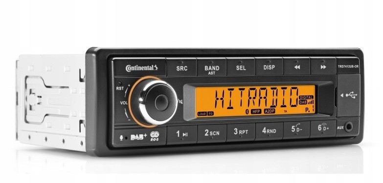 Continental TRDW312UB-OR Autorádio Retro Bluetooth Dab MP3 Usb