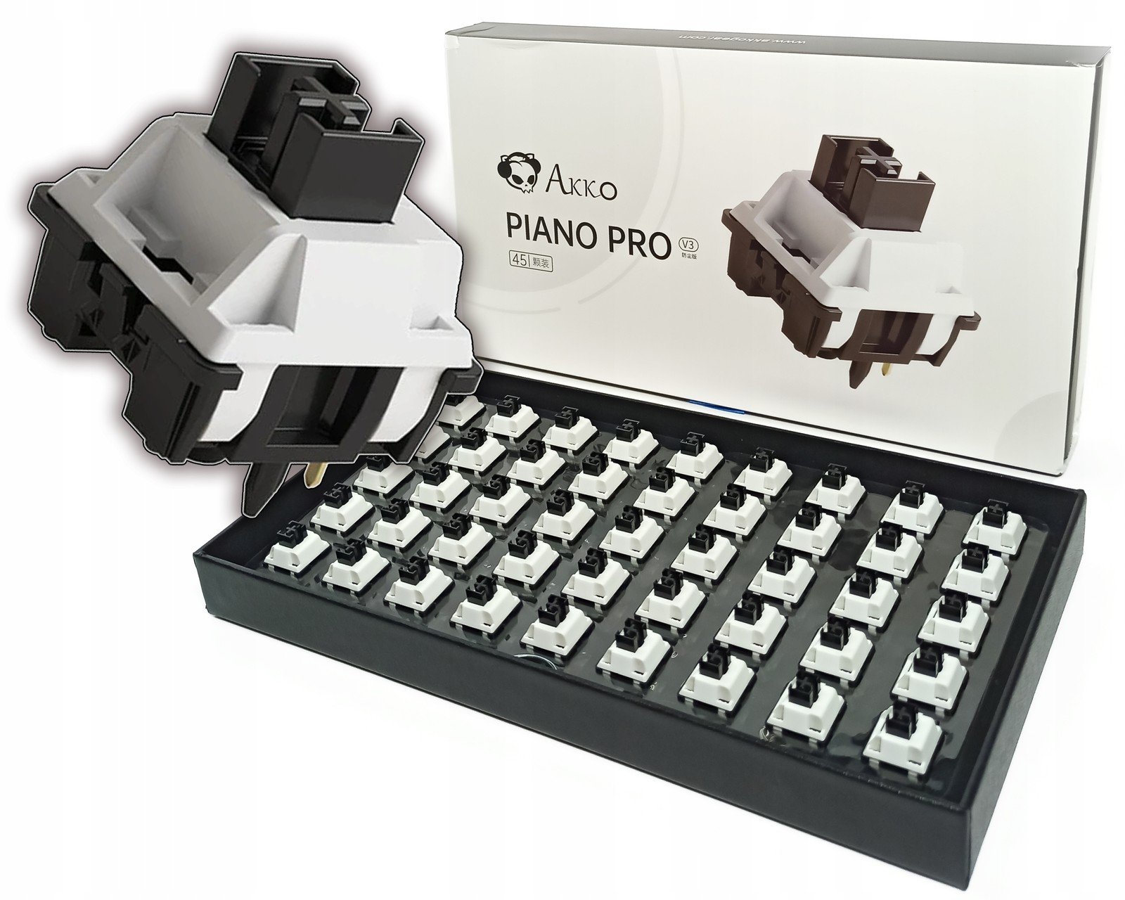 Akko Piano Pro Switch Mechanické Přílohy Lubed Switche Box 45 ks