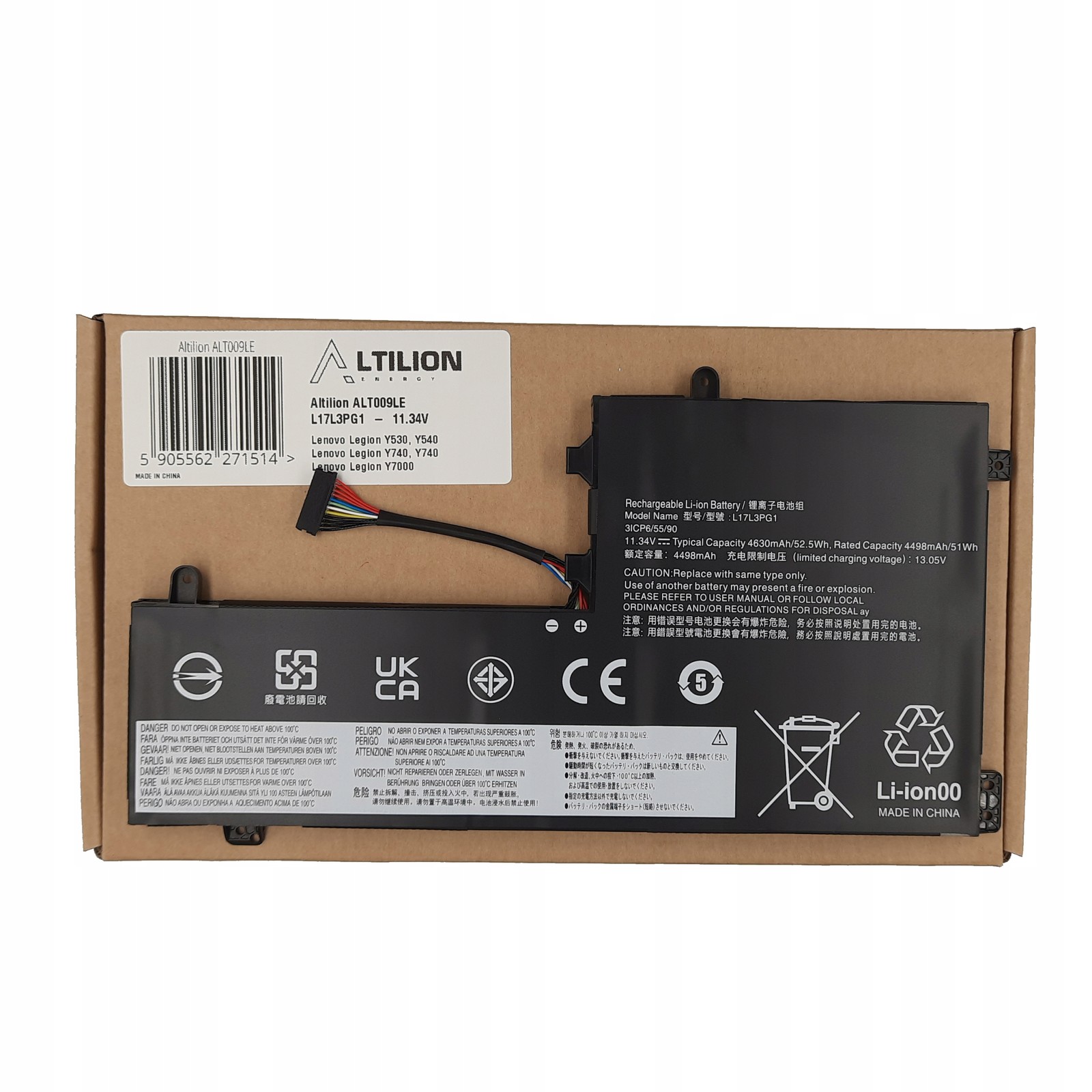 Baterie L17L3PG1 L17M3PG1 pro Lenovo Legion Y530 Y540 Y730 Y740 Y7000