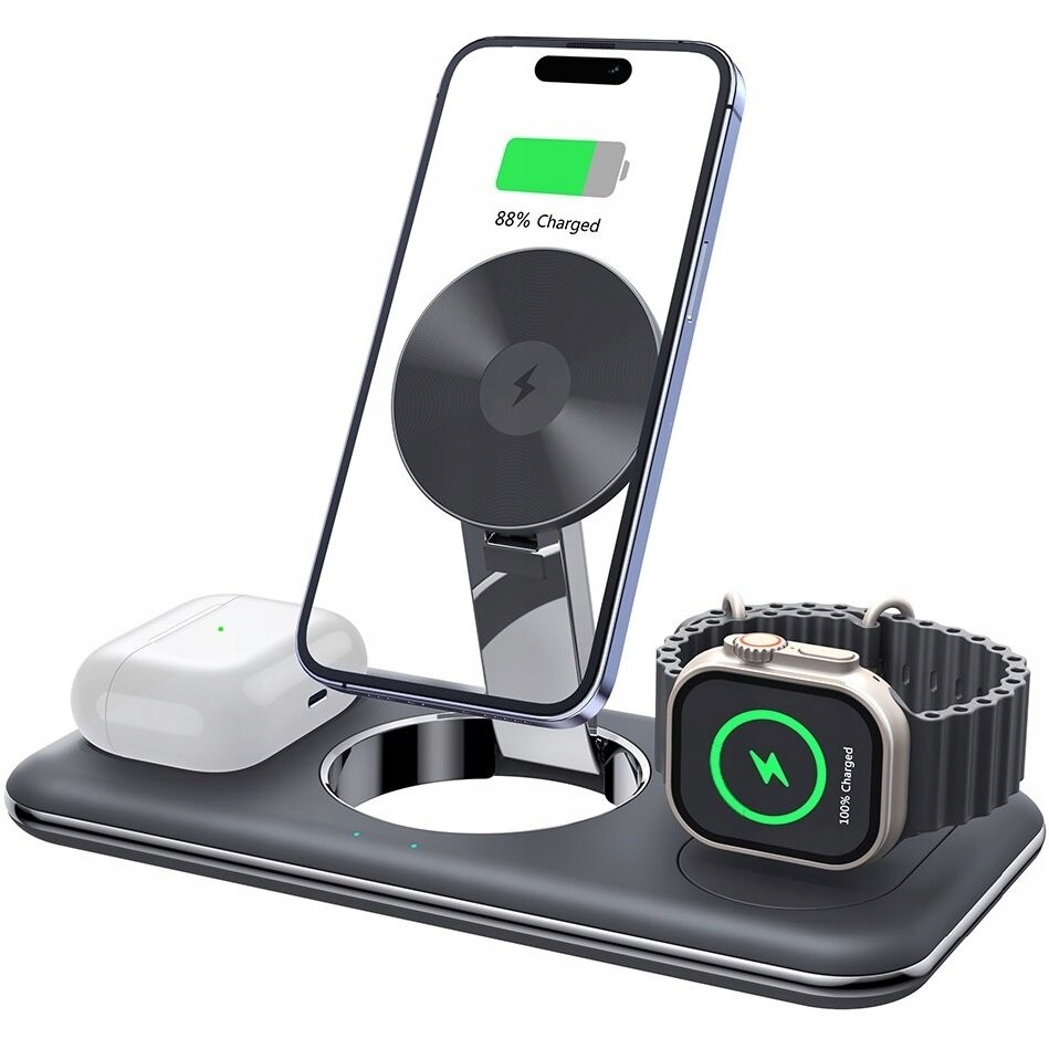Magnetická Indukční Nabíjení 3v1 Pro Iphone Apple Watch Airpods 15W