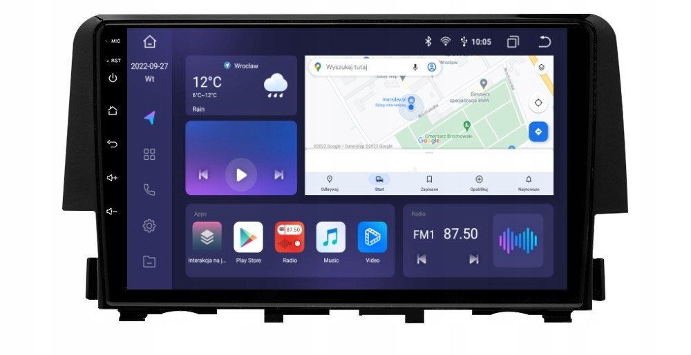 Navigace Rádio 2DIN Android Honda 10 X 3/32 Gb Dsp Carplay