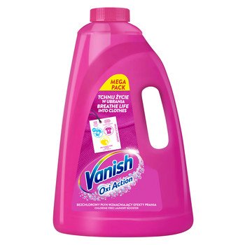 Vanish Oxi Action Pink odstraňovač skvrn na tekuté tkaniny 3L