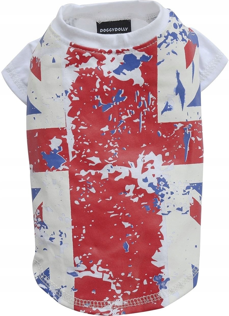 DoggyDolly Oblečení Tričko pro psy s vlajkou Velké Británie M