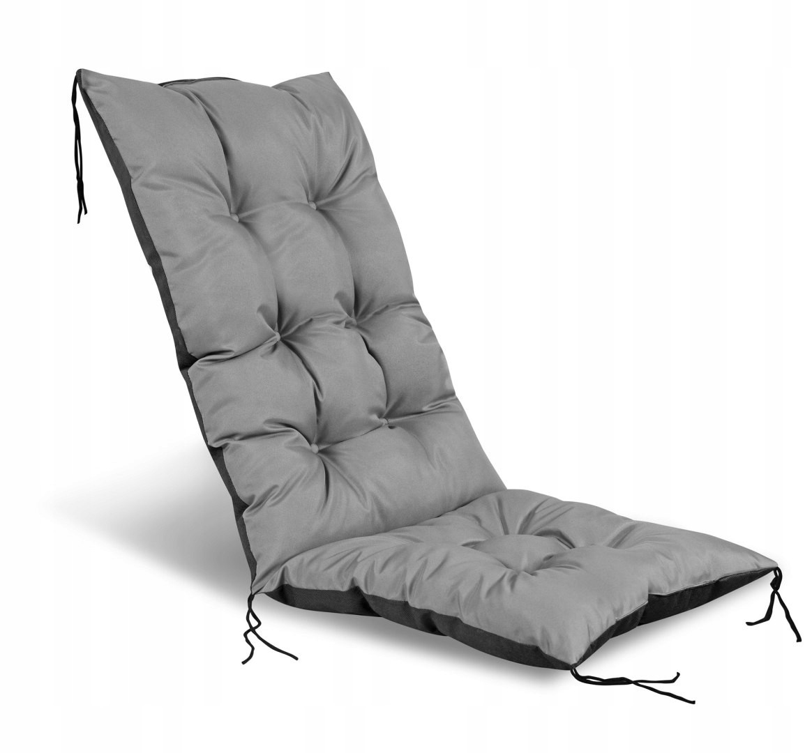 Zahradní polštář 50x50x80 cm na židli Vodotěsný šedý