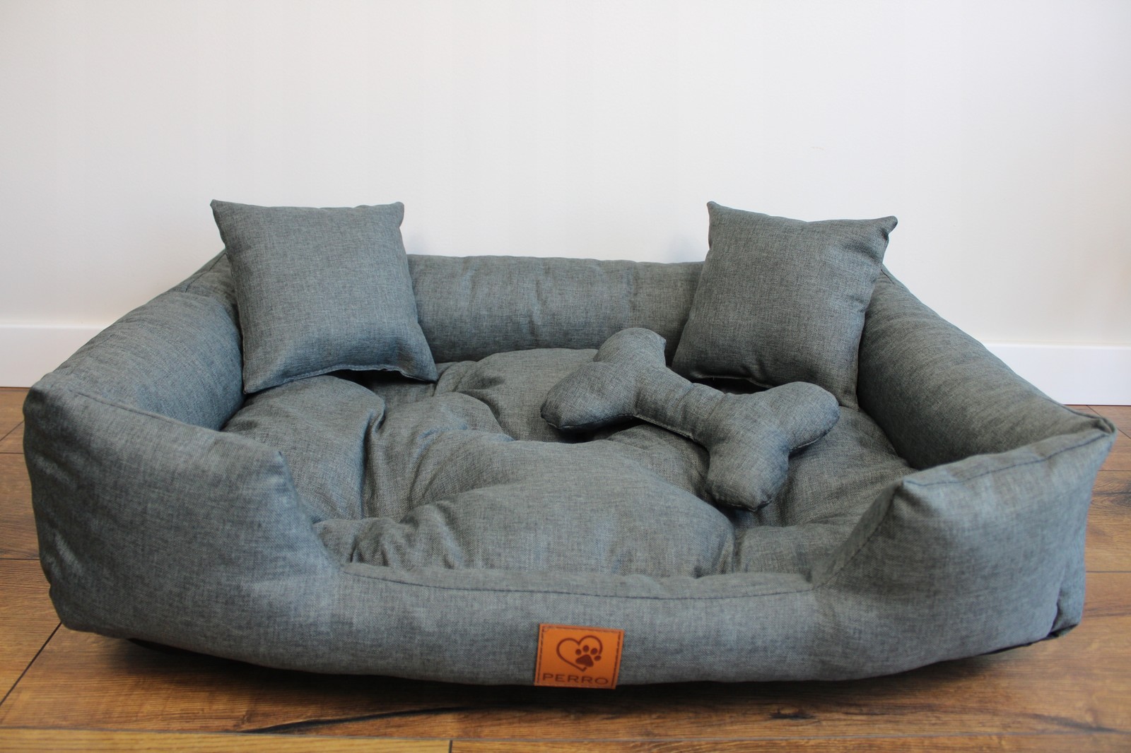 pelíšek gauč pro psa kočku voděodolné 65x45 grafit Perro