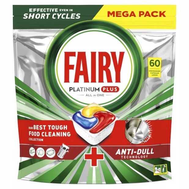 Fairy Platinum Plus All in One Yellow Kapsle do myčky 60 ks 931 g