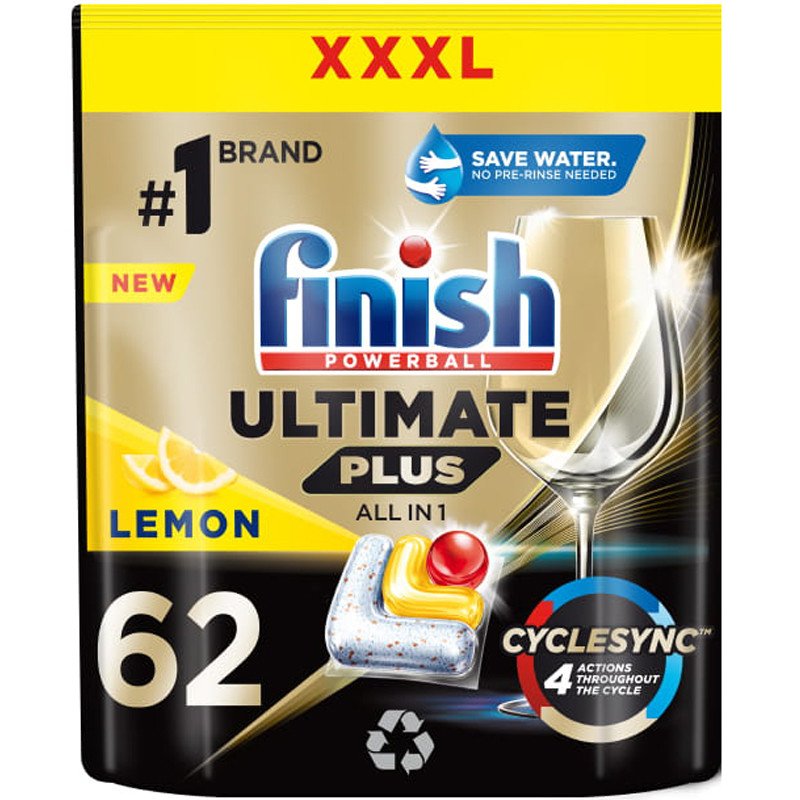 Finish Kapsle Ultimate Plus 62 lemon Cytrinové Tablety