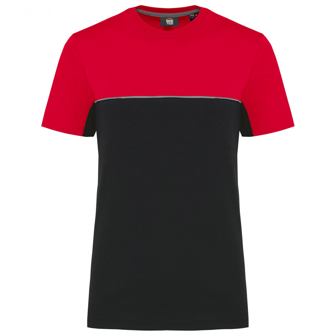Pracovní triko dvoubarevné WK - černé-červené, 4XL