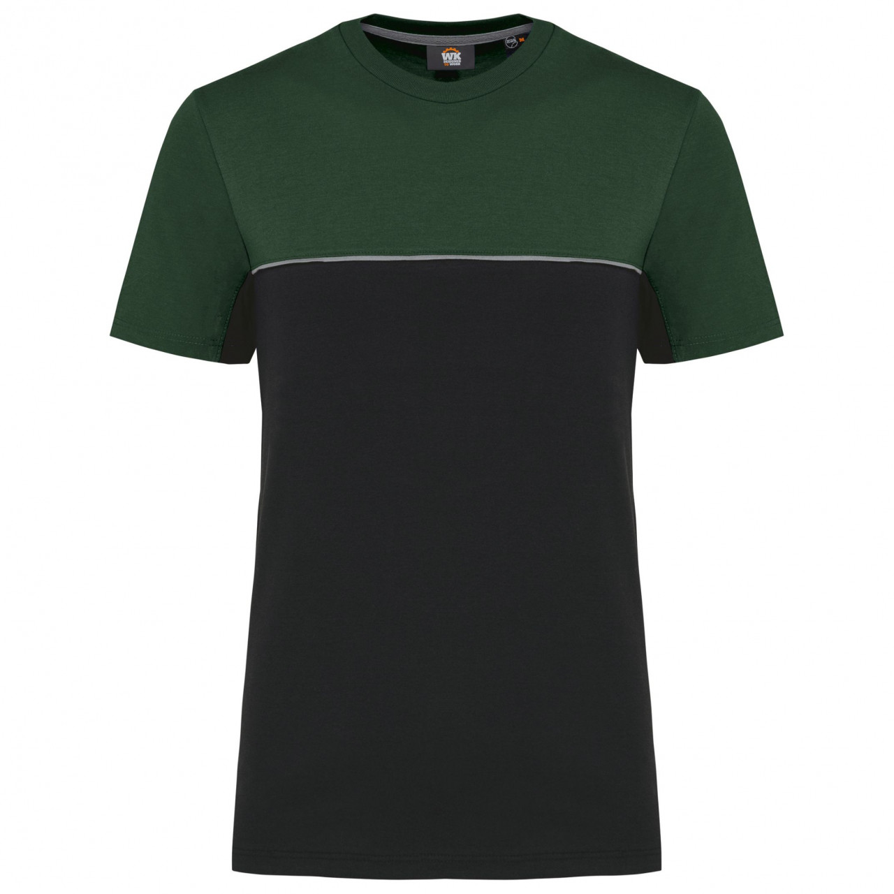 Pracovní triko dvoubarevné WK - černé-zelené, 4XL