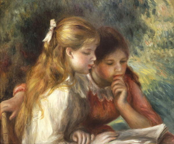 Pierre Auguste Renoir Pierre Auguste Renoir - Obrazová reprodukce The Reading, c.1890-95, (40 x 35 cm)