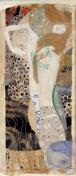 Klimt, Gustav Klimt, Gustav - Obrazová reprodukce Water Serpents I, (21.5 x 50 cm)