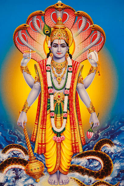 Julian Kumar Umělecká fotografie Picture of Hindu god Vishnu, Julian Kumar, (26.7 x 40 cm)