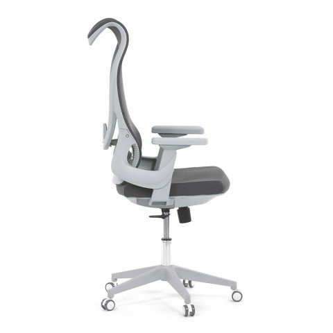 Židle kancelářská, šedý MESH, bílý plast, plastový kříž KA-S248 GREY KA-S248 GREY Autronic