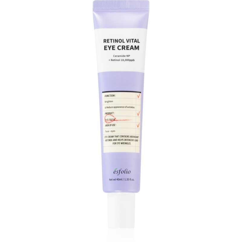 esfolio Retinol Vital protivráskový oční krém s retinolem 40 ml