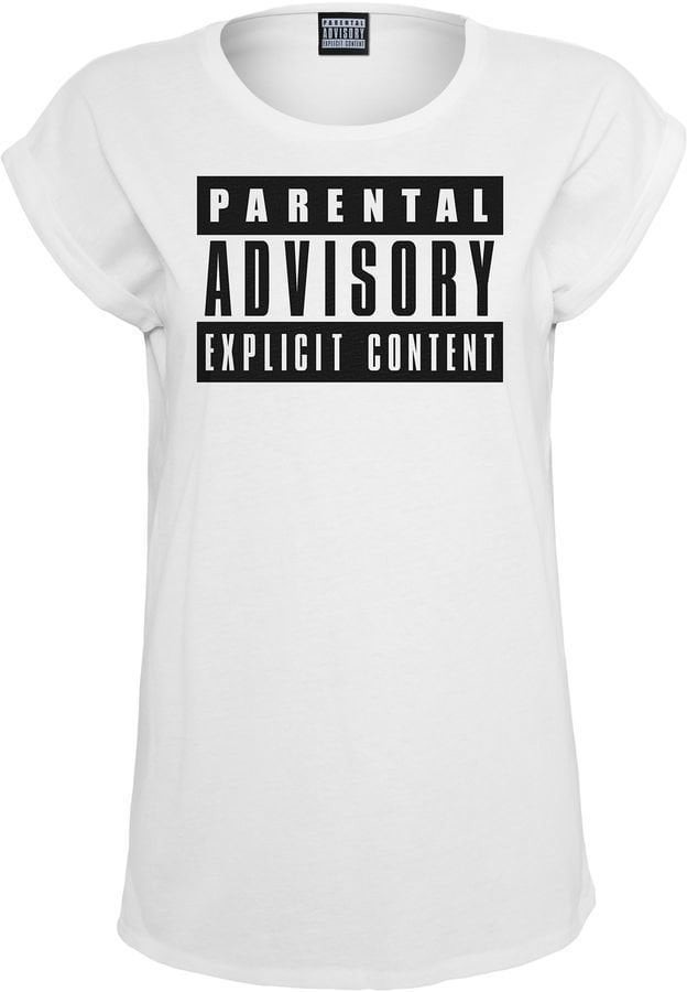 Parental Advisory Tričko Logo White 2XL