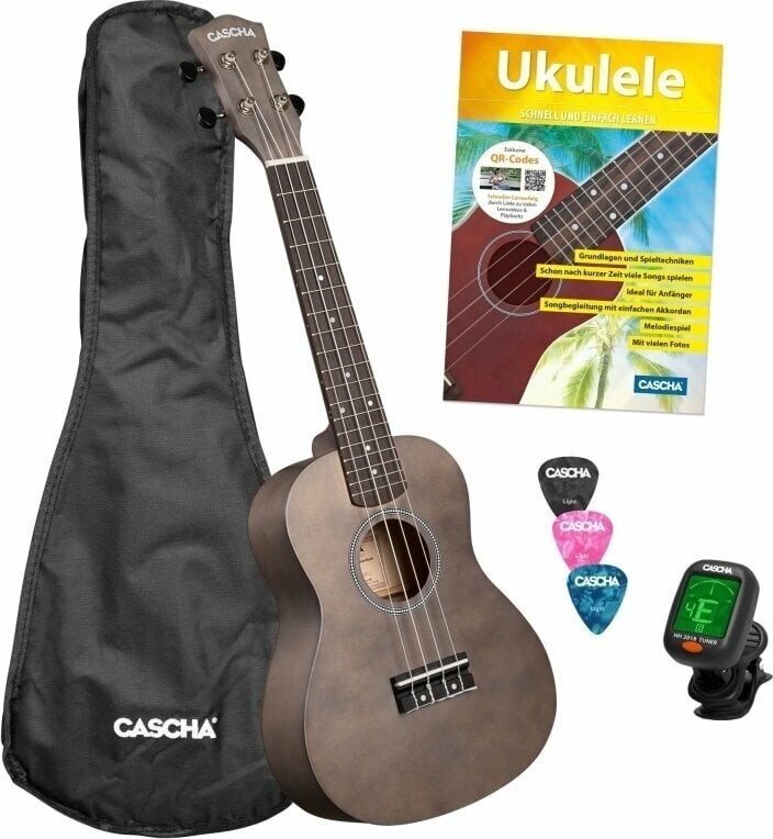 Cascha CUC101S Koncertní ukulele Black