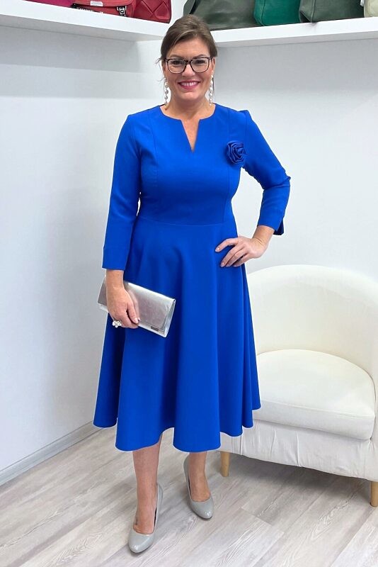 Modré společenské šaty Ruth 44