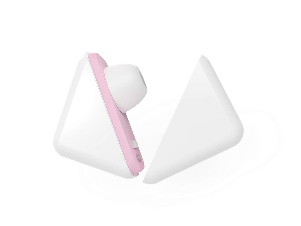 Vibeconnect - Heated Airwave Clitoral Stimulator (White-Silver)