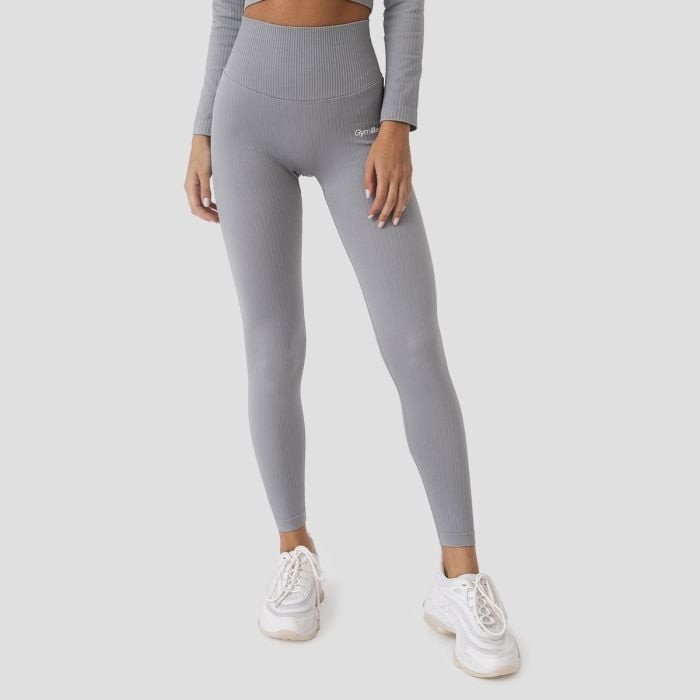 Dámské legíny Ribbed FLO Grey M - GymBeam