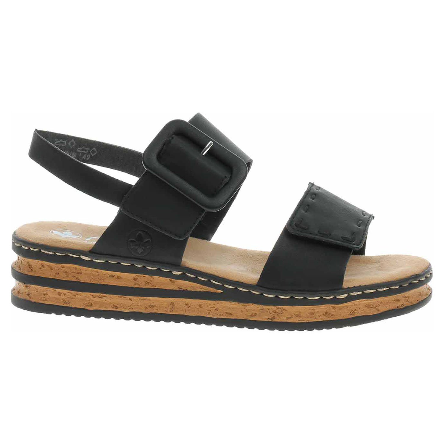 Ecco Dámské sandály Rieker 62950-00 schwarz 23801877