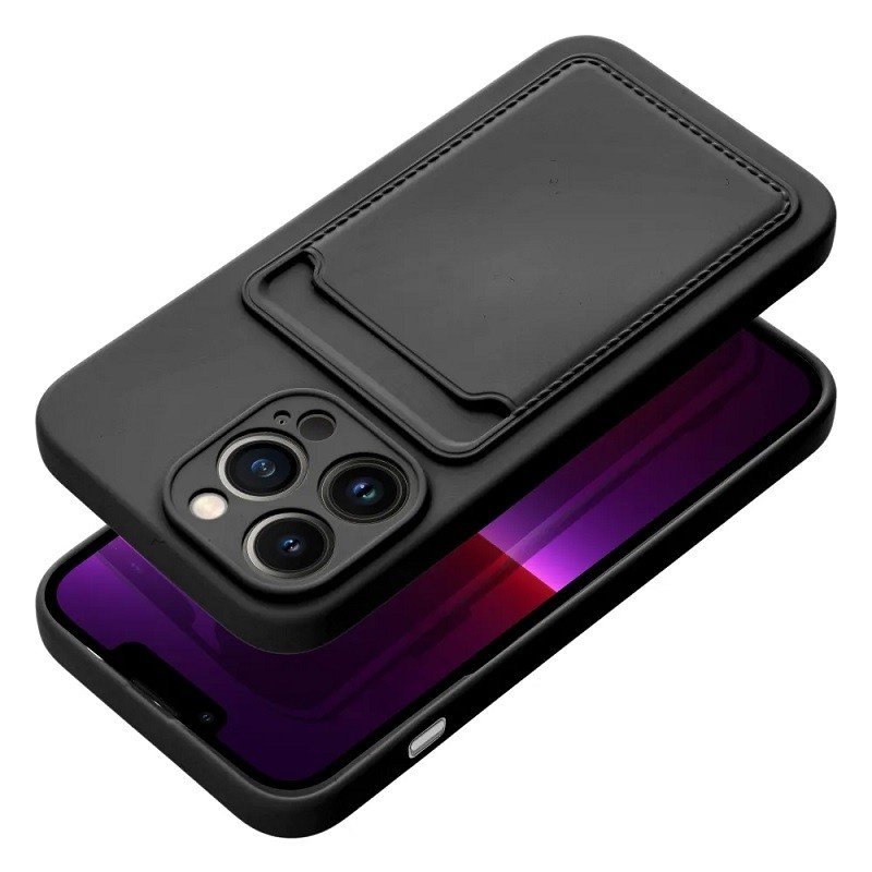Pouzdro silikon Xiaomi Redmi 13C, POCO C65 Card Pocket Soft černé