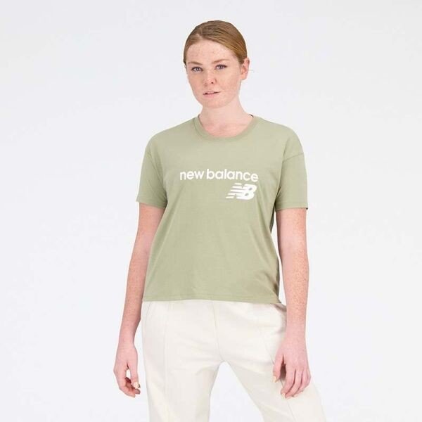 New Balance WT03805OLF Dámské triko, khaki, veľkosť S