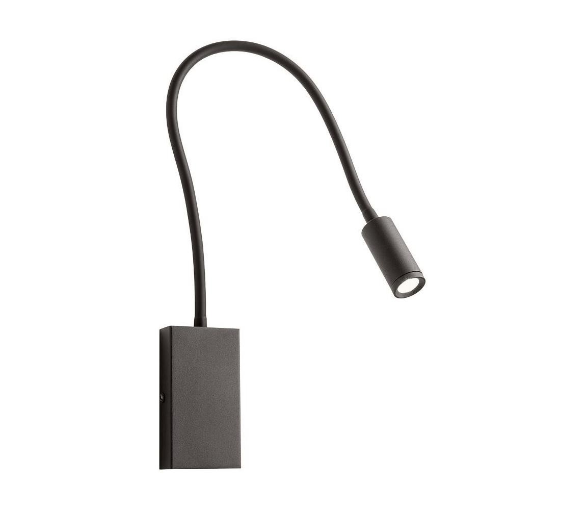 Redo Redo 01-2755 - LED Nástěnná lampa WALLIE LED/3W/230V USB CRI 90 černá