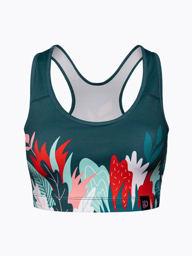 Veselá dámská sportovní podprsenka Dedoles Šum listí (D-W-AW-SB-C-C-1345) XL