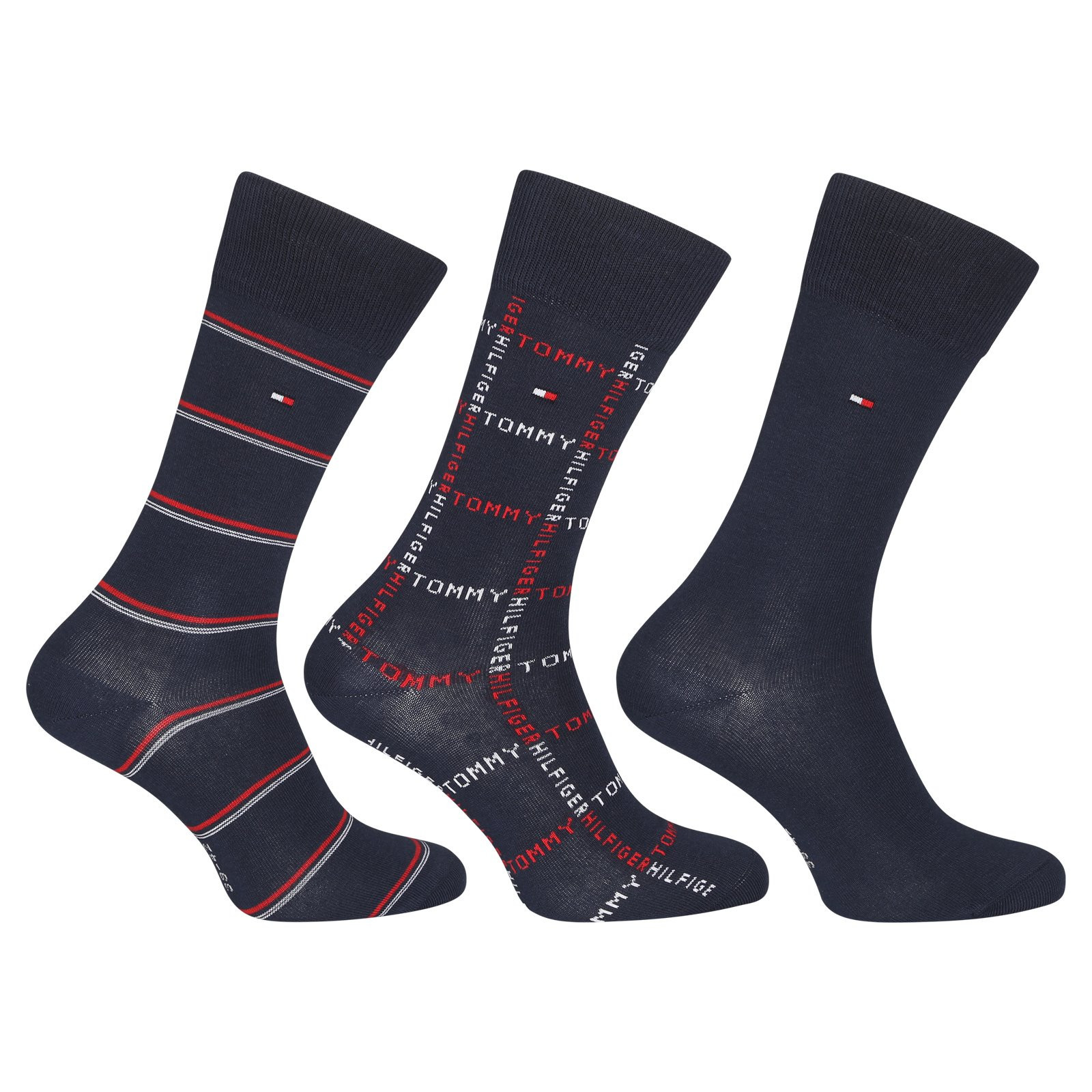 3PACK pánské ponožky Tommy Hilfiger vícebarevné (701224445 001) M