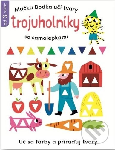 Mačka Bodka učí tvary Trojuholníky so samolepkami - Svojtka&Co.