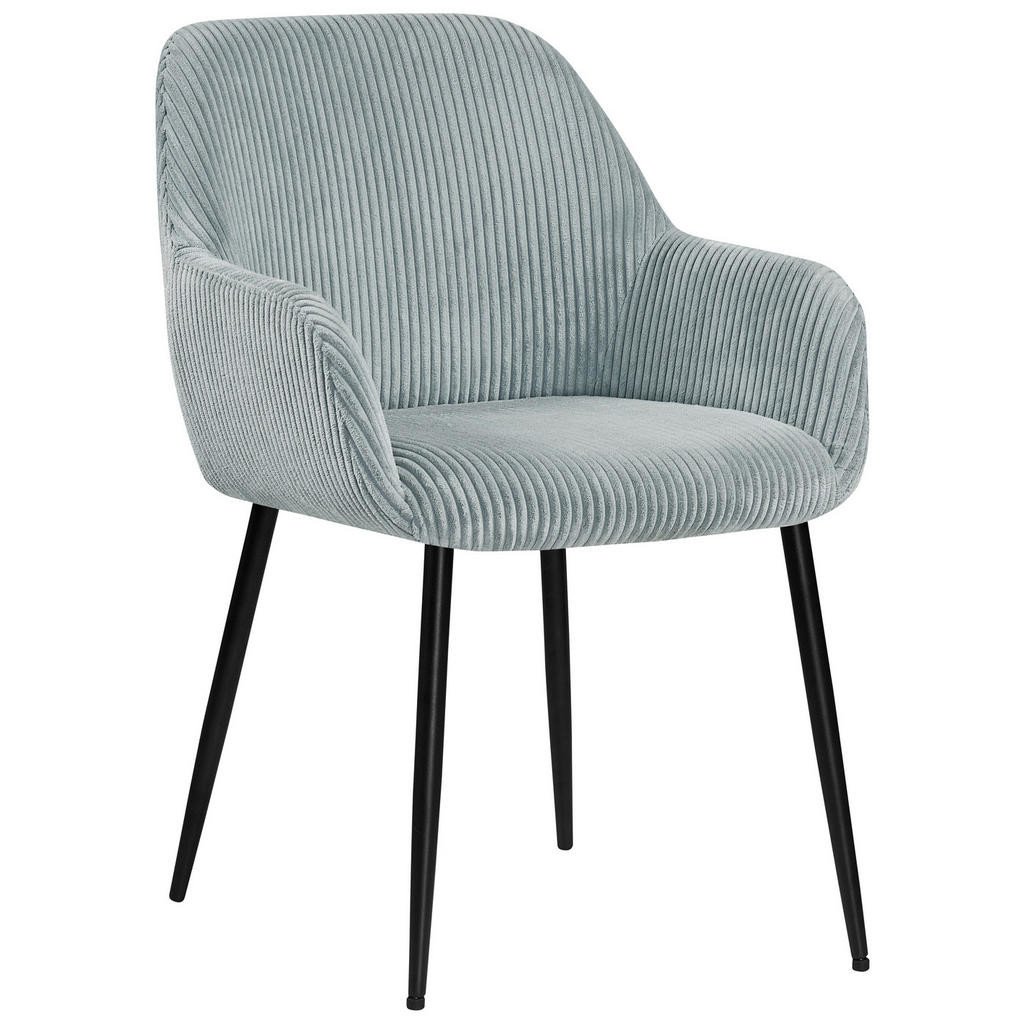 Xora ŽIDLE S PODRUČKAMI, železo, manšestr, černá, světle modrá