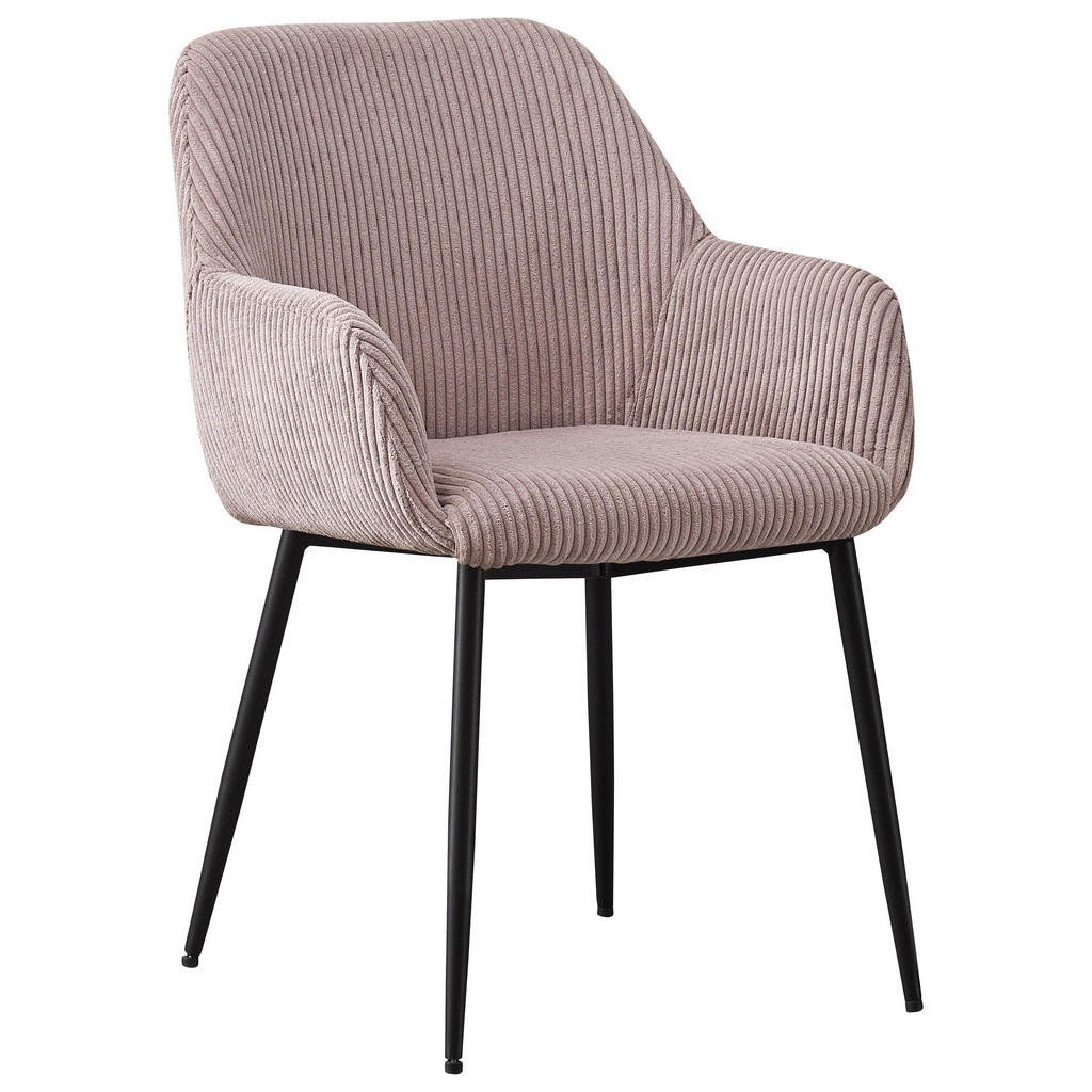 Xora ŽIDLE S PODRUČKAMI, železo, manšestr, růžová, černá