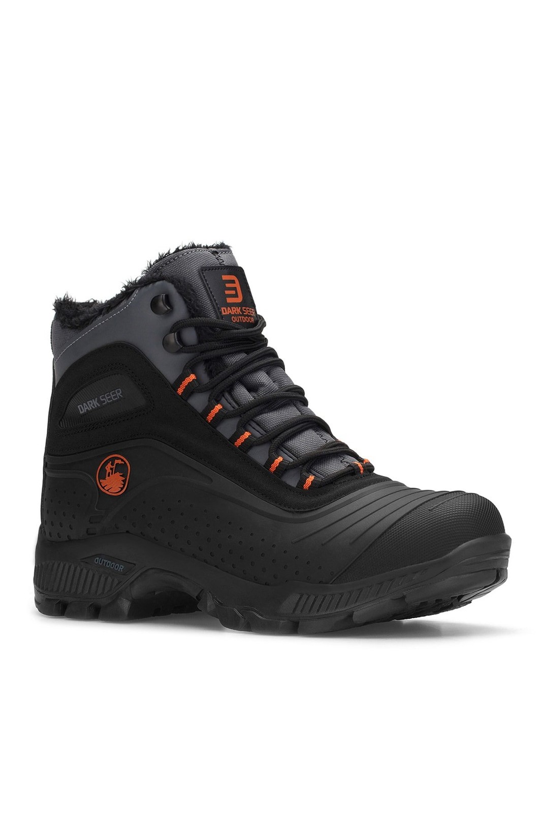 DARK SEER Black Smoked Orange Unisex Outdoor Trekking Boots.