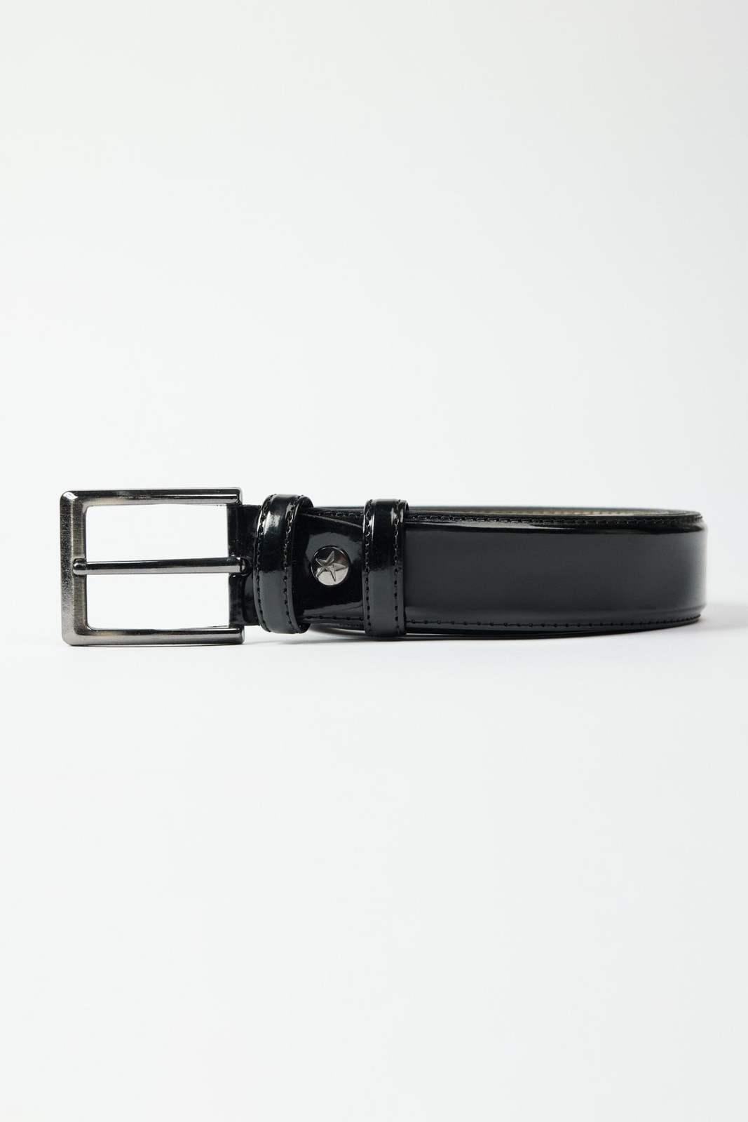 ALTINYILDIZ CLASSICS Men's Black Patent Leather Belt