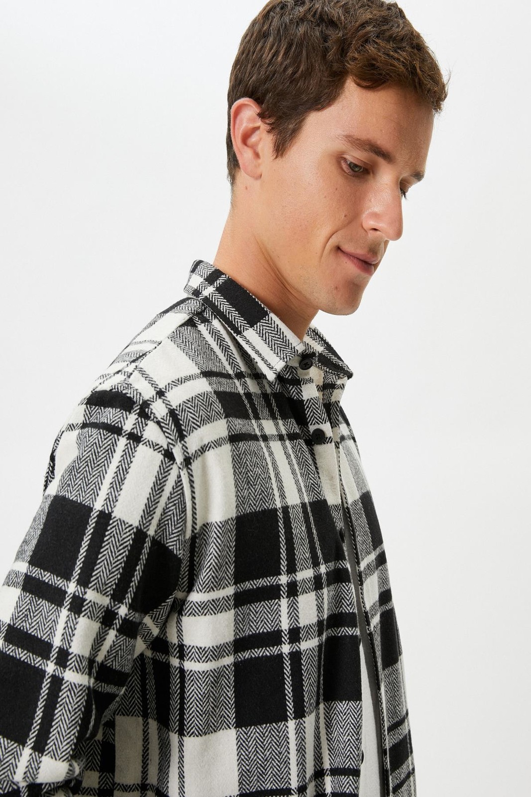 Koton Lumberjack Shirt Classic Collar Buttoned Long Sleeve