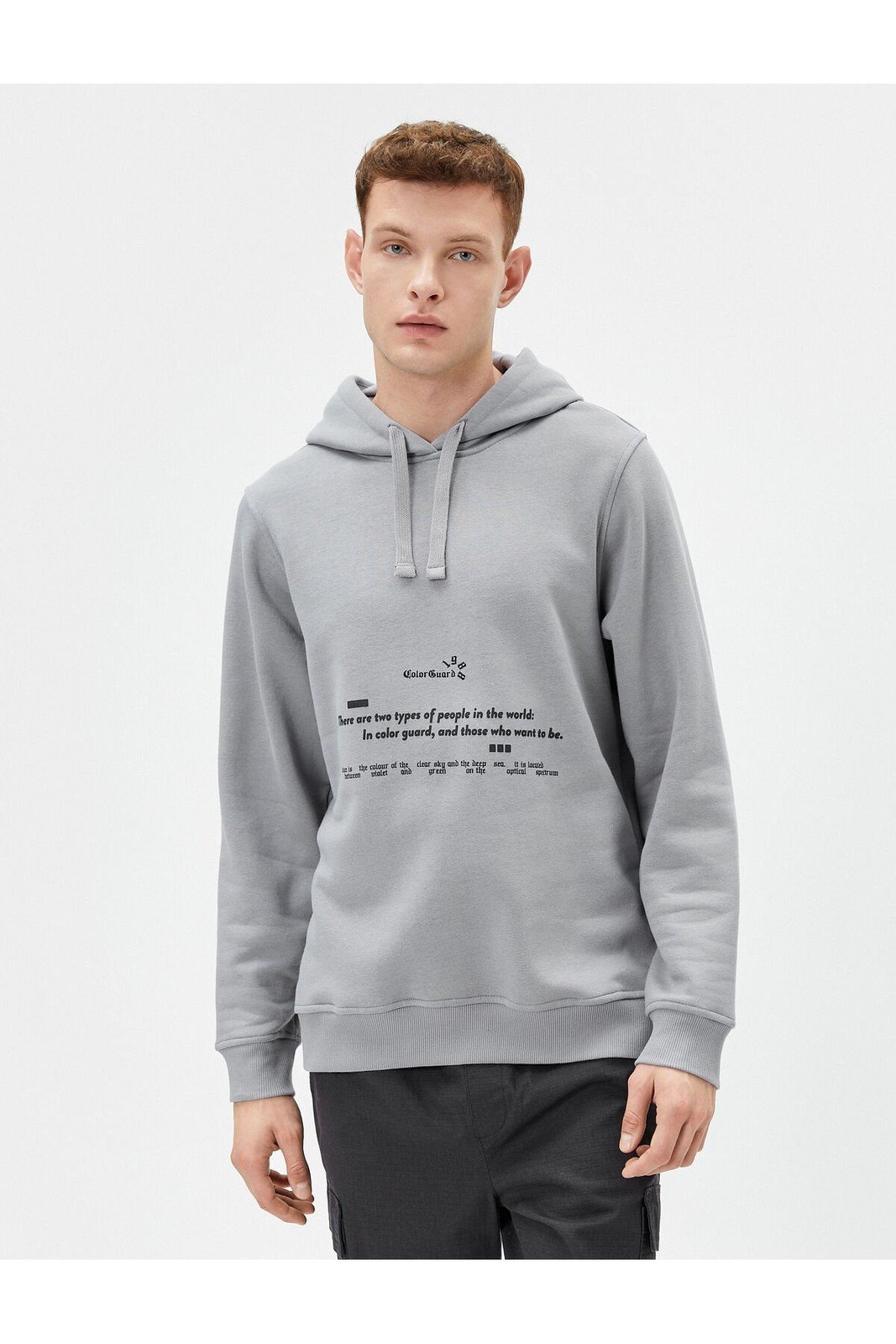 Koton Back Printed Sweatshirt Hooded Slogan Long Sleeve