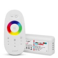 MILIGHT / MIBOXER FUT025 RGB kontroler pro LED pásky 12/24VDC 216W, dotykové dálkové RF ovládání, bílý
