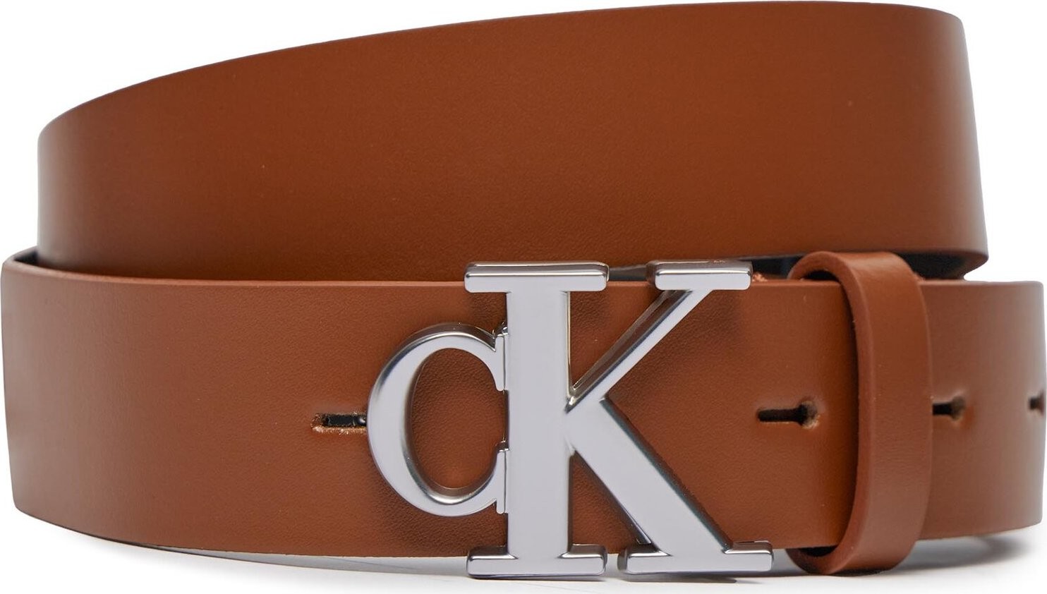 Dámský pásek Calvin Klein Jeans Round Mono Pl Lthr Belt 30Mm K60K611490 Cognac 00X