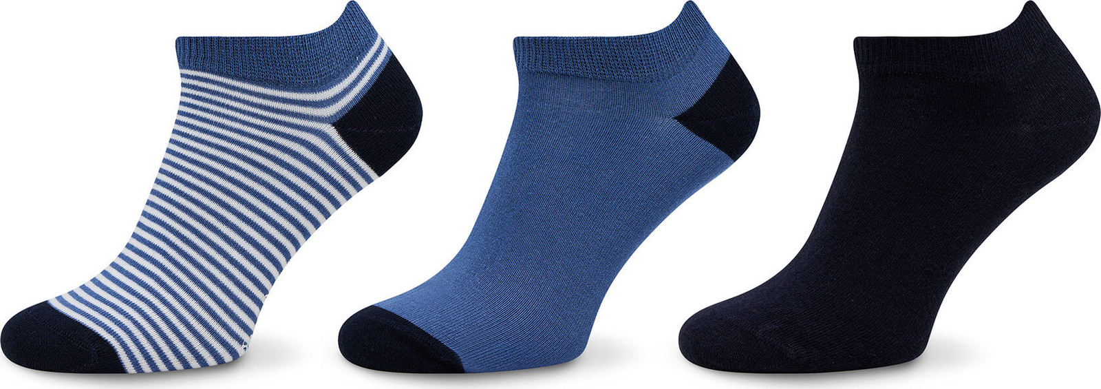 Sada 3 párů dámských nízkých ponožek Pepe Jeans Mini Stp Tr 3P PMU30035 Dark Blue 581
