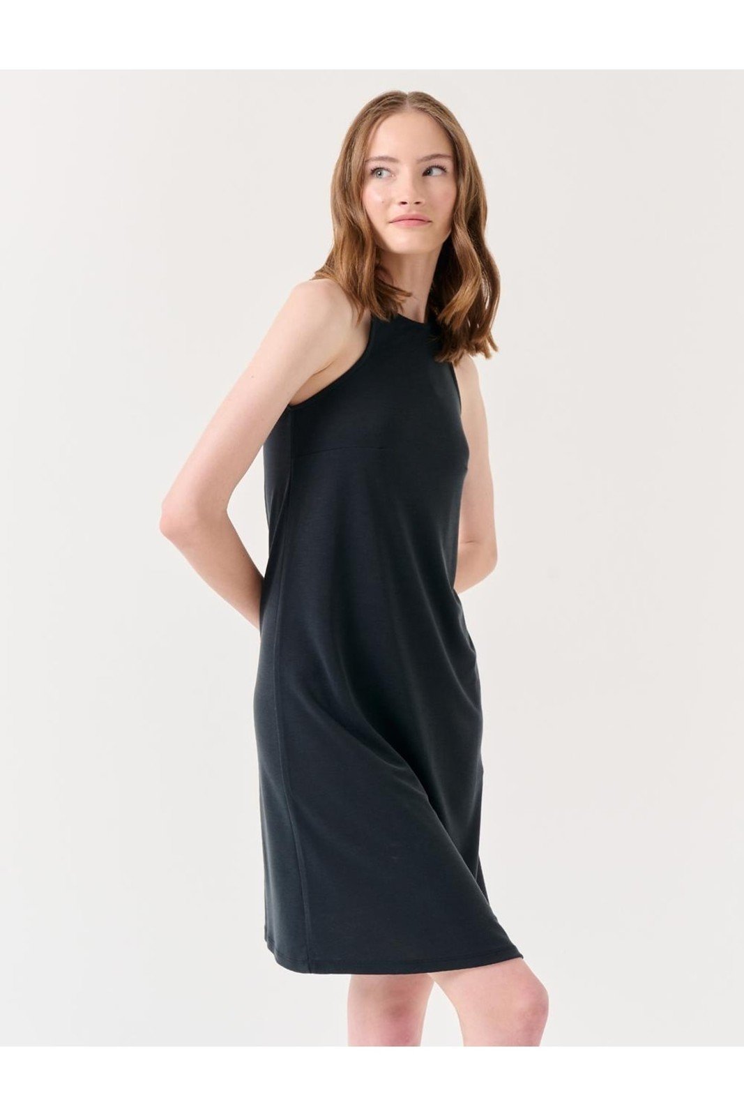 Jimmy Key Black Halter Neck Sleeveless Knitted Dress