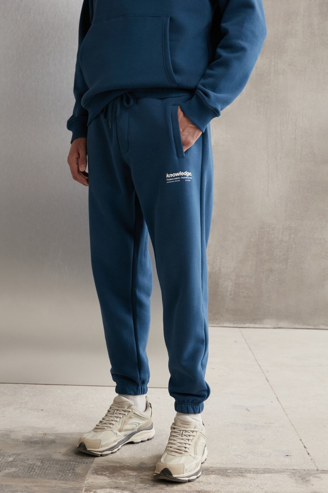 GRIMELANGE Bernon Men's Soft Fabric Three-Pocket Sweatpants with Elastic Leg