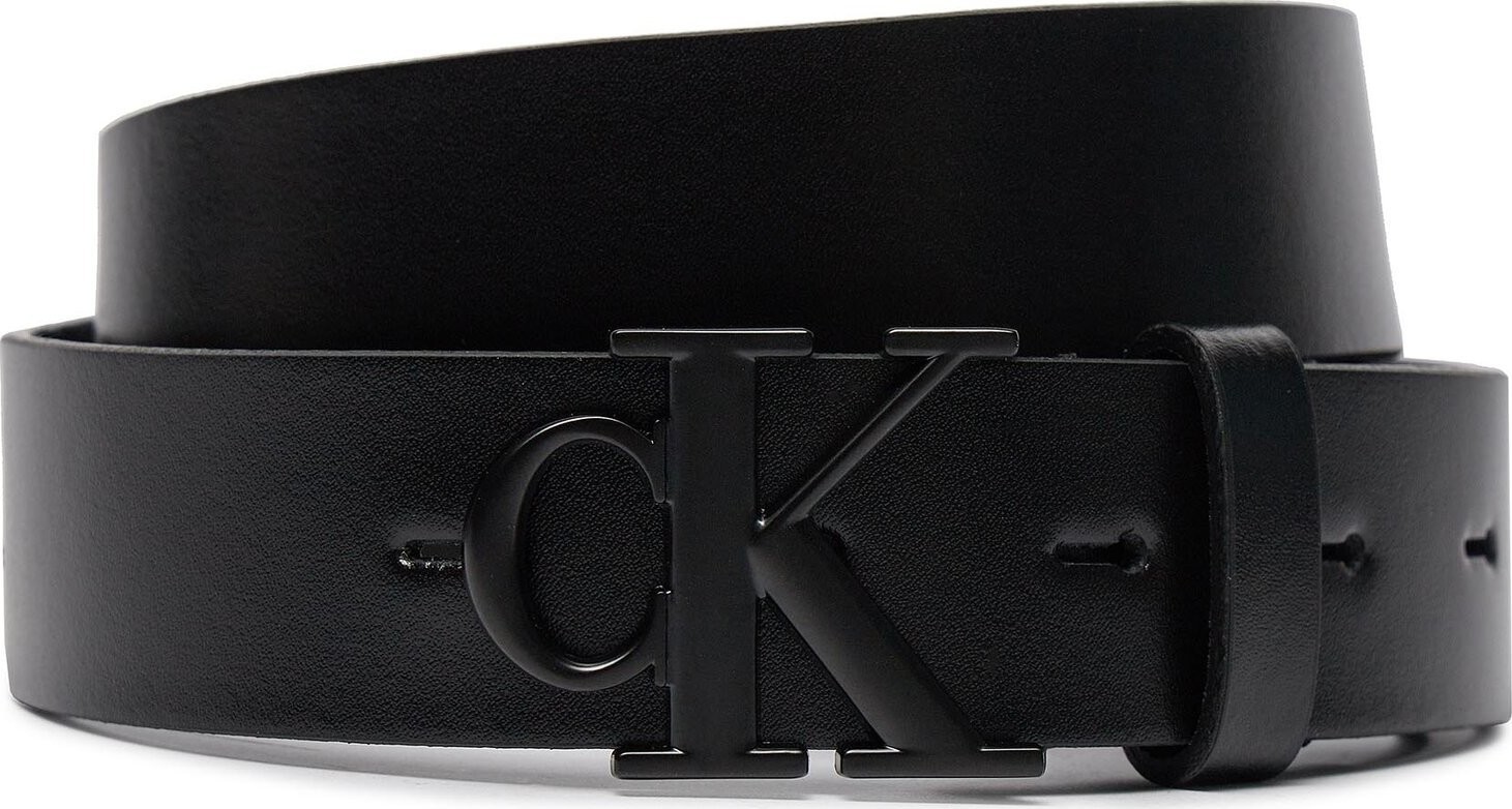 Dámský pásek Calvin Klein Jeans Round Mono Pl Lthr Belt 30Mm K60K611490 Black/Black 01B